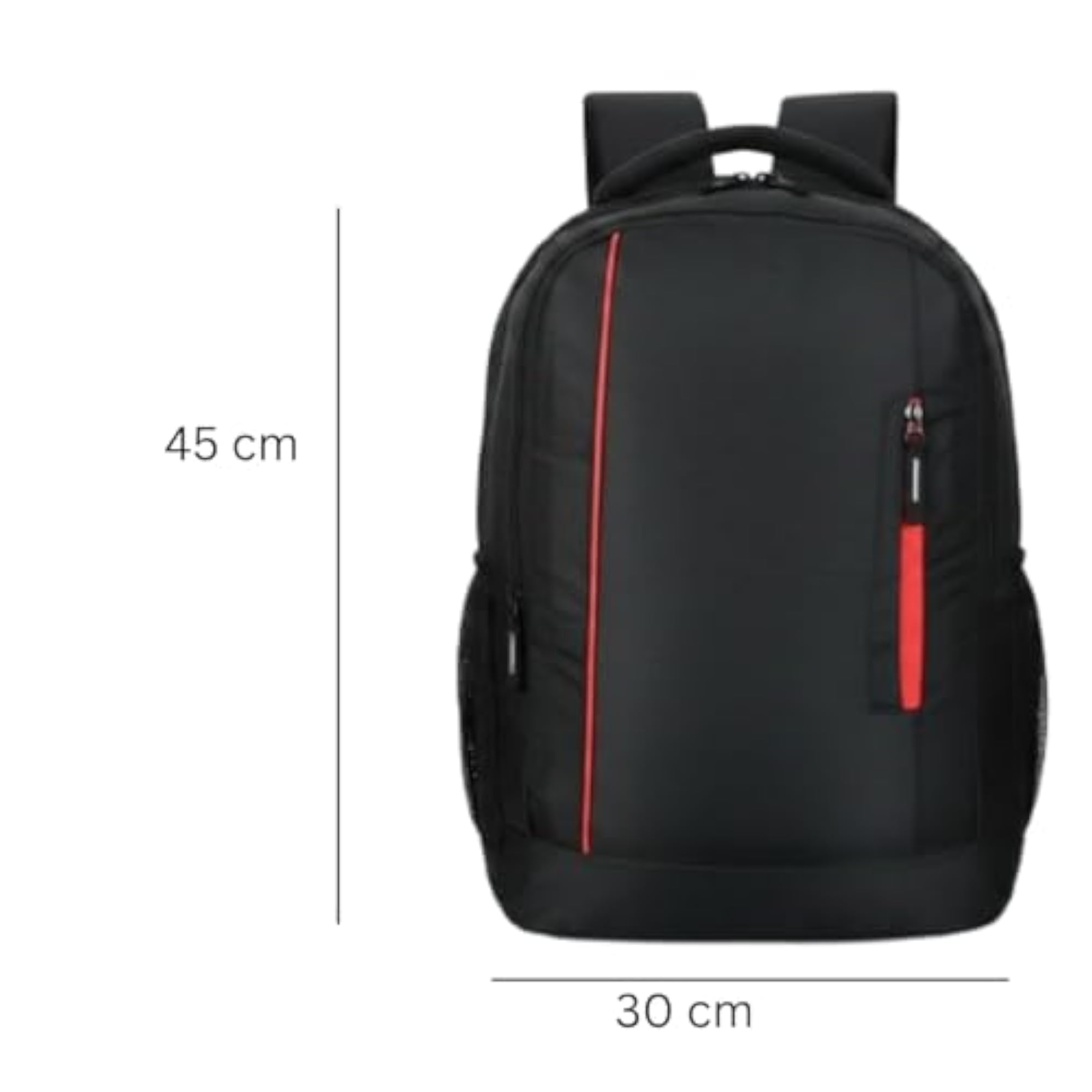 Black Travel Backpack for Men and Women, Multi-Pocket Design